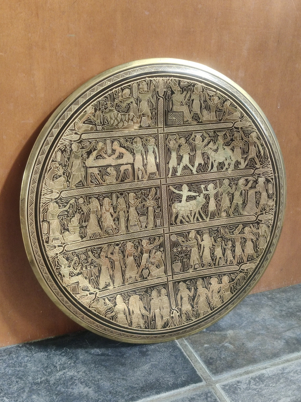Egyptian - Antique Brass - Highly Detailed - Wall Hanging Decor